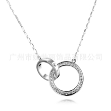 厂家直供饰品奥地利水晶項链銅合金吊坠批发生产加工订制