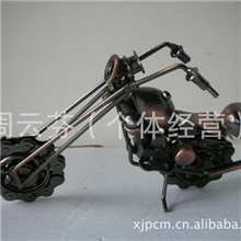 铁艺组装摩托车车模手工铁艺做旧仿古车模收藏礼物