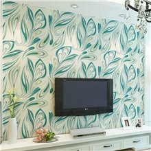 厂家直售现代抽象pvc墙纸壁纸不规则大叶子深压纹洒金工艺