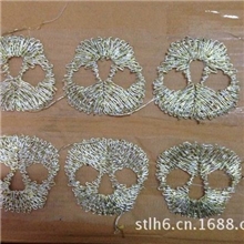 专业品质供应时尚个性人头壳金线服饰胸前花刺绣（图）