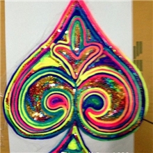 特别推荐畅销新款绳仔胸前花彩色胸前花大桃心（图）