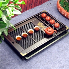厂家直销【云丰】功夫茶具-抽屉式茶盘实木柏木茶盘