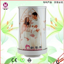 【厂家低价直销】个性时尚创意大圆筒相框带LED灯塑料相框