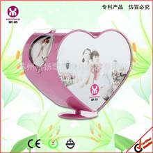 厂家直销创新设计心形塑料相框旋转相框摆台相框生日礼物