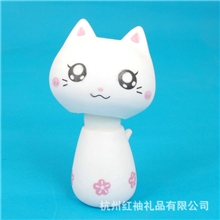 生日礼物汽车摆件时尚家居/大眼白色弹簧摇头猫T252ABCD