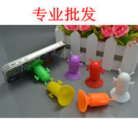 安卓机器人吸盘机器人手机支架手机吸盘硅胶吸盘厂家直销批发