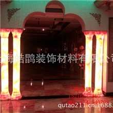 玛瑙玉石楼梯玉石造型玉石透光罗马柱玉石透光异形柱