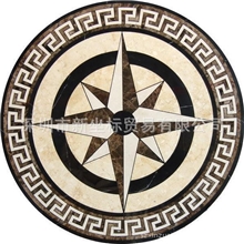 深圳石材加工石英石水刀拼花双色石英石地面纯黑石英石背景墙