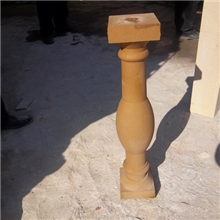 黄木纹-黄木纹砂岩-黄木纹窗口-黄木纹异型-黄砂岩-砂岩花瓶柱