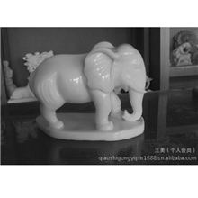 【厂家直销】供应四川汉白玉大象石雕工艺品22厘米（图）