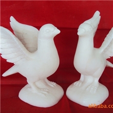 加工定做石雕工艺品汉白玉手工机械鸽子