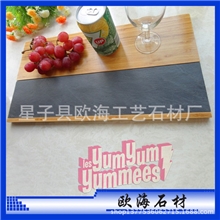 批发价格板岩环保餐盘厂家直销黑色优质餐垫创新工艺品