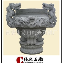 【寺庙雕刻】--青石石雕--天公炉宝鼎