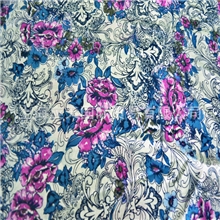 印花丝棉纺面料