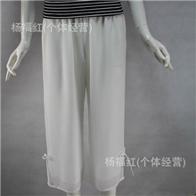 《一件起批》z-06中老年真丝服饰|乔其丝7、9分裤|真丝阔腿裤