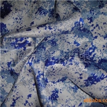 供应纺织服装用途面料仿真丝印花泡泡色丁