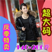 范冰冰同款超大毛领特大码加大码中长款作孕妇羽绒服一件代发