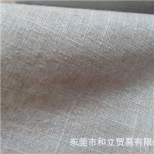 亚麻棉混纺面料7支竹节亚麻布染色染色印花覆膜工