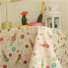 批发韩式卡通手工diy棉麻布料窗帘布料亚麻面料水洗棉麻布