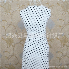 2013新款女装服装面料印花涤纶韩国绒雪纺厂家直销批发圆点黑点