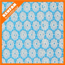 【现货供应】肯帆纺织专业生产雪花无弹蕾丝面料S-081