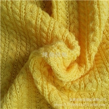 毛线针织绞花面料，针织提花面料，毛线布