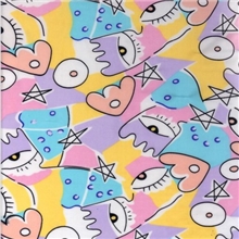 厂家直销外贸面料超细锦氨米高布莱卡平纹布四面弹印花针织面料