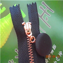 上海拉链厂供应3#玫瑰金拉链时装拉链装饰纽扣拉链头欢迎定制