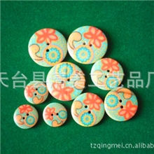厂家低价直供/圆形彩绘木扣子/彩印钮扣纽扣批发规格齐全