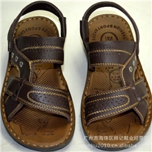 批发特价新款真皮男凉鞋舒适休闲男鞋混批软底防滑男鞋