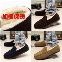 冬季新款豆豆棉鞋时尚休闲加棉驾车鞋套脚棉鞋加绒保暖男鞋子批发