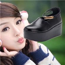 2013韩国真皮女鞋波斯牛皮公主厚底松糕鞋温州女鞋潮坡跟单鞋子