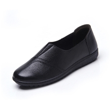 中年妈妈新款单鞋皮鞋秋季平底单鞋平底牛筋底单鞋厂家直销