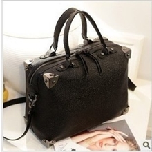 花心小铺2013秋欧美休闲铆钉复古包手提单肩斜挎女包包潮10114