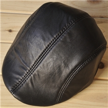 海宁皮帽子绵羊皮贝雷帽真皮时装帽男女款鸭舌帽可订做多色