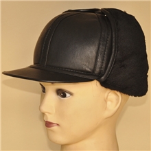 海宁皮帽子冬季真皮保暖帽子绵羊皮老人帽鸭舌帽仿水貂毛男帽
