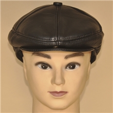 海宁皮帽子真皮帽子绵羊皮贝雷帽前进帽冬季保暖老人帽男帽