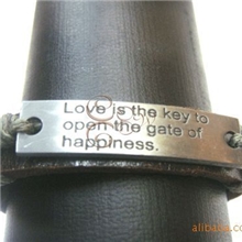 西藏云南民族饰品批发藏饰批发东巴缘合金牛皮手链BL-052