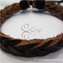 Cocow复古牛皮手链牛皮编织手链西藏时尚饰品BLK-012