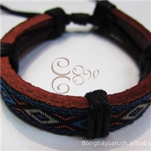 Cocow复古牛皮手链刺绣牛皮手链西藏时尚饰品BLE-003