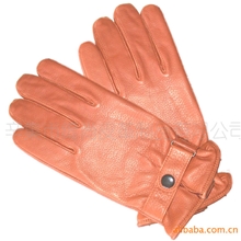 批发供应男士高档鹿皮真皮手套羊绒内里