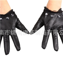 皮手套厂家直销女士真皮手套山羊皮打孔手套驾驶手套