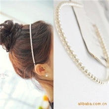 热卖韩国饰品李小璐吴佩慈佩带公主珍珠发箍头箍F0011