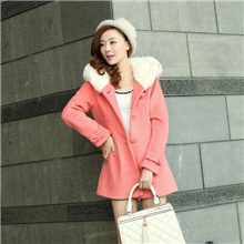 女装批发2013冬季新品修身羊驼圈呢子中长款呢大衣