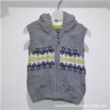 外贸原单HM小童毛衣背心儿童毛衣开衫背心原单新品