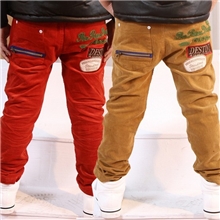 2013新款运动童装秋冬加绒加厚裤子儿童裤男童女童灯芯绒长裤