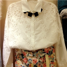 2013年秋款女式衬衫韩国东大门代购欧洲站修身长袖白色衬衫批发