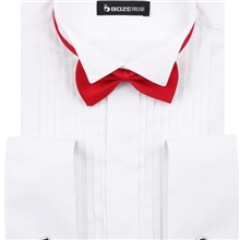 2013新款高贵领结礼服衬衫长袖直摆温莎领白色