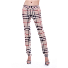 2013春夏新款女装休闲弹力格仔裤格仔裤支持一件代发厂家直销9038