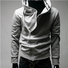 【卫衣批发】男式卫衣韩版卫衣斜拉链连帽卫衣各种男装批发